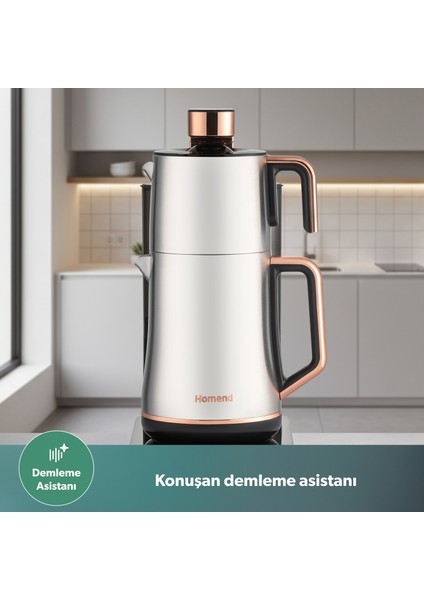 Teabot 1785H Konuşan Otomatik Çay Makinesi Bakır