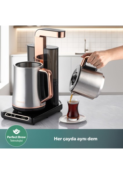 Teabot 1785H Konuşan Otomatik Çay Makinesi Bakır