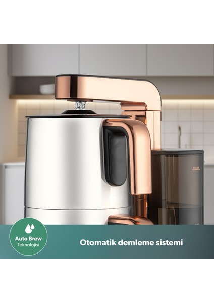 Teabot 1785H Konuşan Otomatik Çay Makinesi Bakır