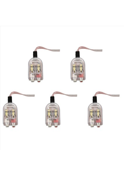 5x Araçlar Otomatik Araç Yüksek Ila Düşük Empedans Dönüştürücü Adaptör Hoparlör Rca Hattı (Yurt Dışından)