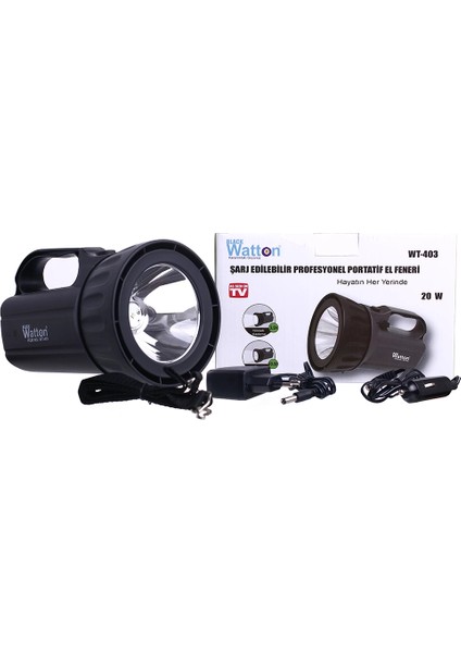 Şarj Edilebilir Profesyonel Portatif El Feneri WT-403 modelleri