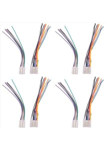 Toyota/scion/subaru Tel Adaptörü Satış Sonrası Radyo Fişleri Için Stereo CD Çalar Kablo Demeti 4 Çift Konektör Kablosu (Yurt Dışından)