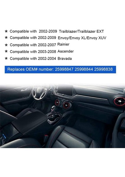 Otomatik Pu Deri Merkez Konsol Kapağı Chevrolet Trailblazer Için Siyah Kol Yumuğu Kapağı Buick Rainier 25998847 25998838 (Yurt Dışından) fırsatları