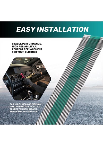 Araç Çoklu Bilgi LCD Ekran Piksel Onarımı Folyo Düz LCD Konektör Gösterge Tablosu Peugeot 307/407/408 (Yurt Dışından) modelleri