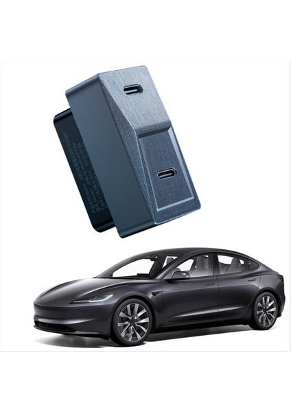 Tesla Model 3 Için Highland 2024 Gizli Obd Adaptör Hızlı Şarj 27W Fiş ve Oynat Usb-C Çift Bağlantı Noktaları (Yurt Dışından) fiyatları