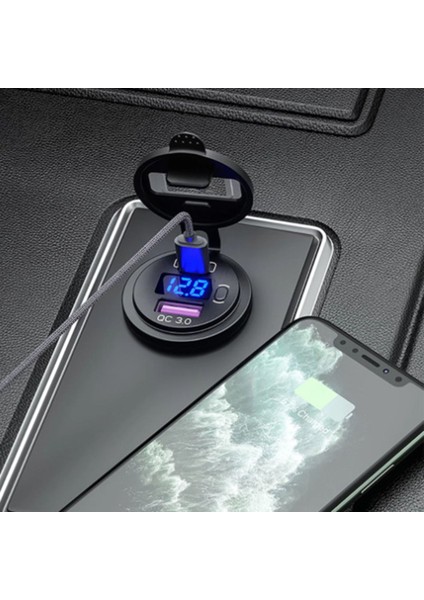 12V 24V Pd Tip C/qc 3 0 USB Şarj Cihazı Soket Güç Çıkış Adaptörü Araba Kamyonu Teknesi Için Su Geçirmez Rv Mavi (Yurt Dışından) modelleri