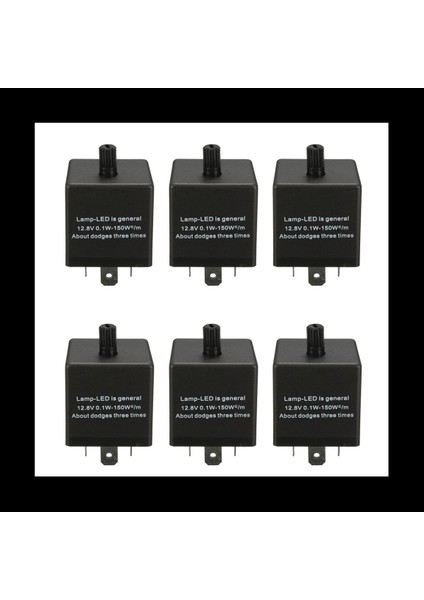 6x 12V 3 Pin LED Ayarlanabilir Araba Flaşör Flaş Rölesi Dönüş Sinyali Işığı Göstergesi (Yurt Dışından)