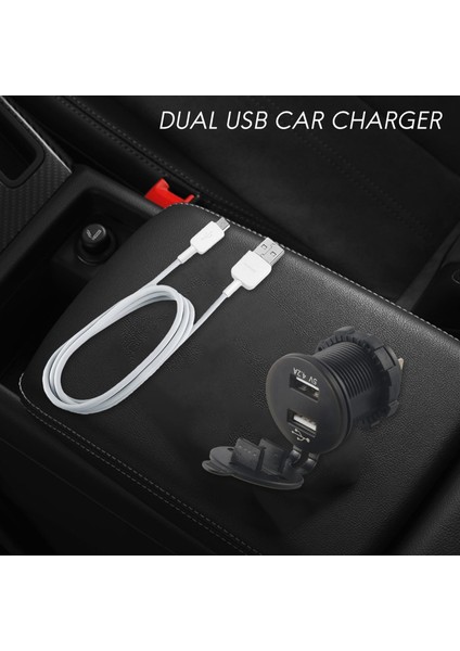 USB Araba Soketi 12V Araç Şarj Cihazı 5V 4 2A Motosiklet Karavan Kamyon ve Daha Fazla LED Dijital Voltmetre ile LED Dijital Voltmetre ile Adaptörü Adaptör (Yurt Dışından) fırsatları