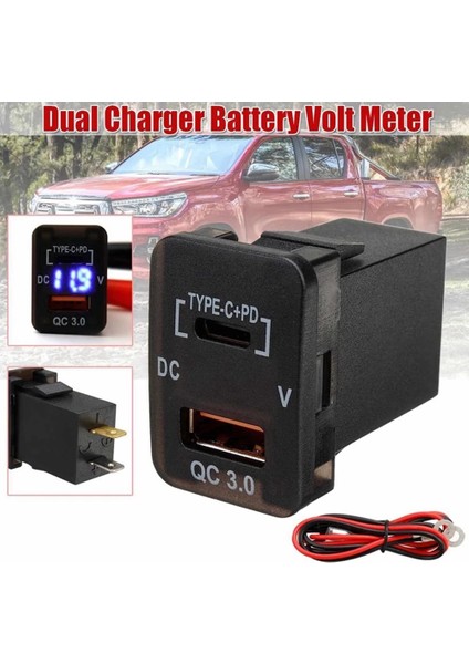 Toyota Için Pd Tip C USB Şarj Cihazı Adaptörü ile 30X20MM Araba USB Şarj Cihazı Qc3 0 Hızlı Şarj (Yurt Dışından) fiyatları