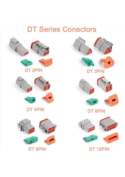 Elektrik Teli Konnektör Tapası 2 Set 2 3 4 6 8 12 Deutsch Dt Konnektörü Çiftlik Kiti Için (Yurt Dışından) modelleri
