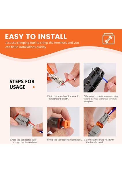 Deutsch Için 1 Kutu Dt Serisi Su Geçirmez Tel Konnektör Kiti DT06-2 3 4 6s DT04-2 3 4 6p Otomotiv Mühürlü Fiş (Yurt Dışından) indirimleri