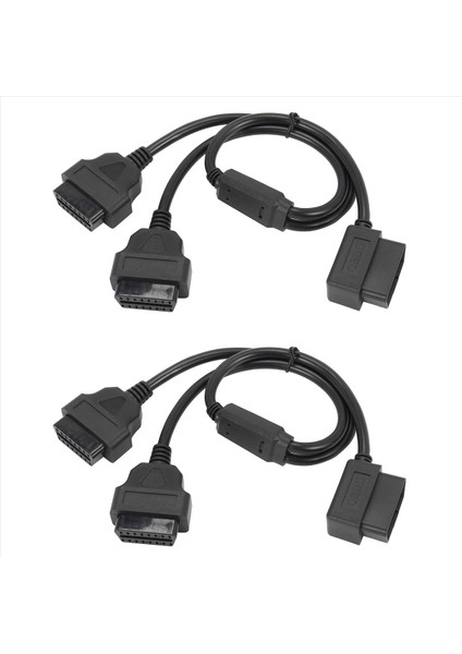 2x 50CM Y Stil Obd 2 Obdıı Adaptör Stıckter Kablo Kablosu Erkek-Çift Kadın Obd2 Teşhis Tool Arabak Konektör Kablosu (Yurt Dışından)