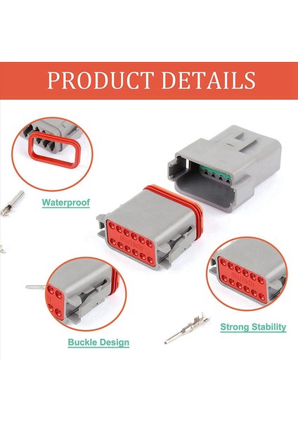 Elektrik Teli Konnektör Tapası 2 Set 2 3 4 6 8 12 Deutsch Dt Konnektörü Çiftlik Kiti Için (Yurt Dışından) fırsatları