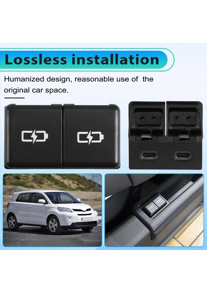 Araba Çift 45W USB Şarj Cihazı Hızlı Şarj Qc3 0 Hızlı Şarj Cihazı 85532-0R140 Toyota Senagria Type-C+Tip-C Için (Yurt Dışından) fırsatları