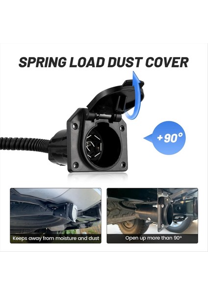 7 Yol Rv Römer Işık Konektörü Soketi 7 Pin Teli Elektrik Römork Adaptörü Montaj Braketi ile Hızlı Dönüştürücü (Yurt Dışından) fiyatları