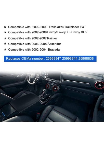 Otomatik Pu Deri Merkez Konsolu Kapak Chevrolet Trailblazer Buick Rainier 25998847 25998838 (Yurt Dışından) fiyatları