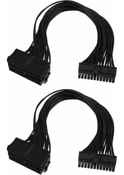 2x Güç Kaynağı Ayırıcı Çift Psu Kablo Adaptörü 24 Pin 20+4 Pin Atx Anakart Adaptörü Uzatma Kablosu (Yurt Dışından)
