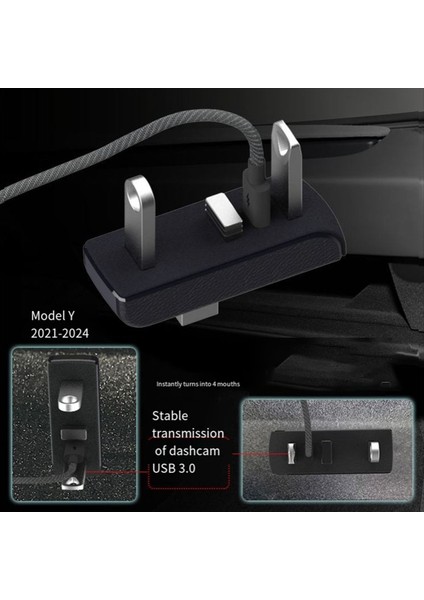 Tesla Model 3 Y 3+ Y Juniper USB Hub Bağlantı Noktaları Araba 4&#39 Ü 1 Arada USB Extender Charger (Yurt Dışından) fırsatları