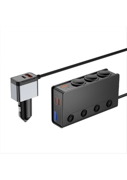 Araba Adaptörü Yeni 3-Sokabe 3 1A Şarj Cihazı USB Car Usb+Qc3 0+PD65W Aksesuarlar Bağlantı Noktası USB 18W (Yurt Dışından)