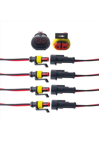 10 Çift 2 Pin Yollu Su Geçirmez Elektrik Tel Konektörü Fişi Motosiklet Scooter Deniz (Yurt Dışından) modelleri