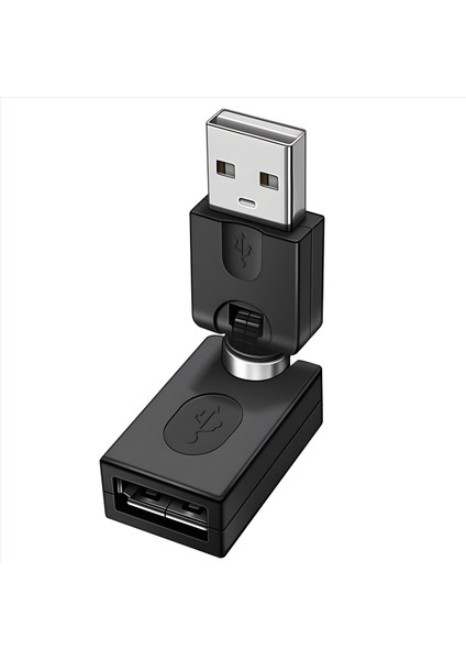 Siyah USB 2 0 Erkek - USB Kadın 360 Derece Döndürme Açısı Uzatma Adaptörü (Yurt Dışından) fiyatları