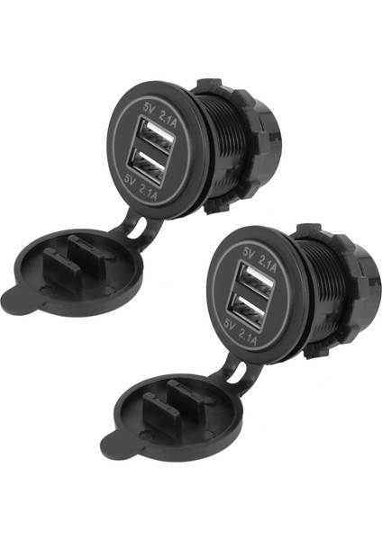 2x 5V 4 2A Çift 2usb Şarj Cihazı Soket Adaptörü 12V 24V Otomobil Motosikleti (Mavi) (Yurt Dışından)