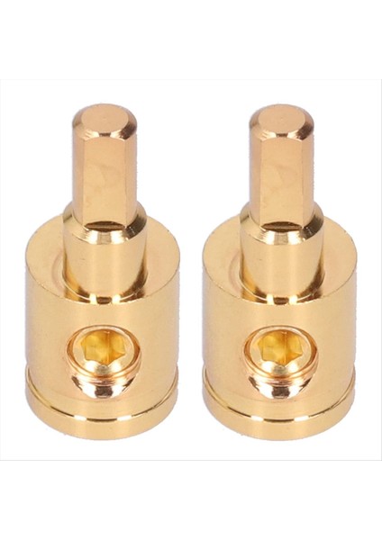 Güç Teli Redüktör 0ga Saf Bakır Altın Kaplama Tel Redüktör Terminal Konektörü Araç Ses Amplifikatörü 2 Pcs (Yurt Dışından)