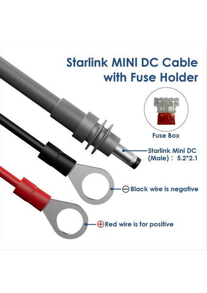 Starlink Mini Güç Kablosu Için 18AWG Kablolama Uzatma Kabuğu Otomotiv Sigorta Tutucu Atc/ato Dc Fiş Su Geçirmez 10M (Yurt Dışından) fırsatları