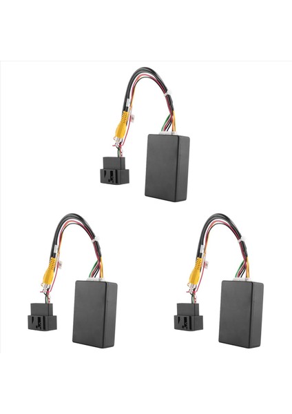 3x Rgb To (Rca) Av Cvbs Sinyal Dönüştürücü Dekor Kodlayıcı Kutusu Adaptörü Fabrika Arka Görünüm Kamerası Tiguan Golf 6 Passat cc (Yurt Dışından)