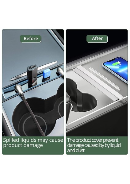 Tesla Model 3 Için USB Hub Highland Model Y Juniper 2025 Merkez Konsol Docking Istasyonu Hızlı Şarj Kablo Adaptörü (Yurt Dışından) modelleri