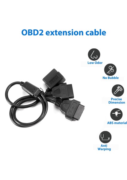 50CM Y Stil Obd 2 Obdıı Adaptörü Kablo Kablosu Erkek-Çift Kadın Obd2 Diagnostik Tool Araç Konektör Kablosu (Yurt Dışından) fırsatları
