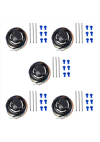 5x Tirol Yeni 7 Pin Römork Soket Kablosu 1 5m Tel Römork Kablolama Konnektörü Parçaları (Yurt Dışından)