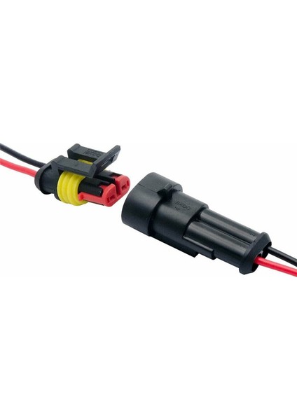 5 Çift 2 Pin Yollu Su Geçirmez Elektrik Tel Konektörü Fiş Set Araba Konektörlerini Motosiklet Scooter Deniz Için Kablo ile (Yurt Dışından)