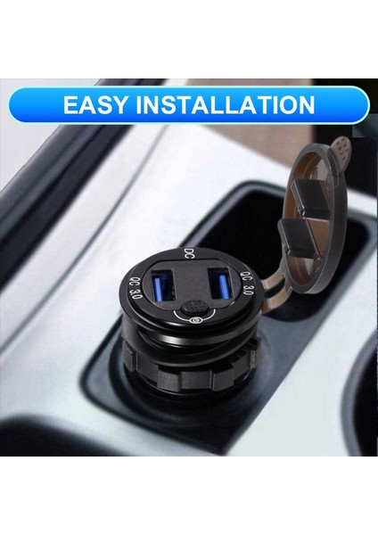 Qc 3 0 Çift USB Araç Şarj Cihazı Soketi 12V/24V USB Şarj Cihazı Tekne Motosiklet Kamyonu Golf Sepeti Için Iletişim Anahtarı (Yurt Dışından) indirimleri