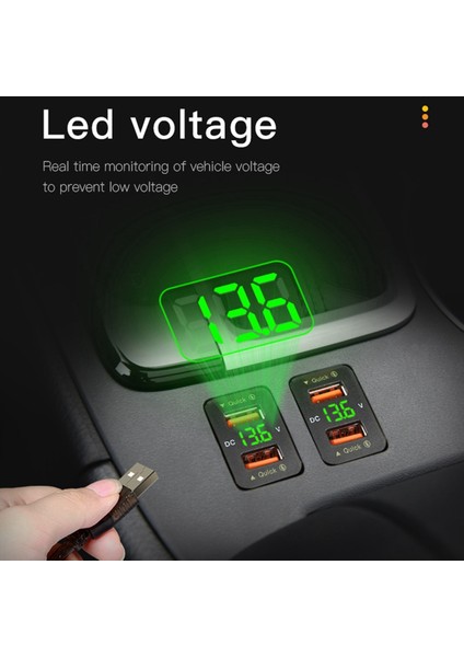 36W Hızlı Araba Şarj Cihazı Qc3 0 Mavi Voltajlı Çift USB Fast Charger Honda Için Su Geçirmez Cep Telefonu Şarj Cihazı (Yurt Dışından) fırsatları