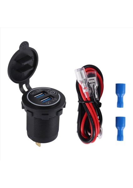 Qc 3 0 Çift USB Şarj Cihazı Soketi Su Geçirmez 12V/24V USB Çıkışı Araba Deniz Tekne Rv Motosiklet Yeşil Için Dokunmatik Anahtarlı (Yurt Dışından) indirimleri