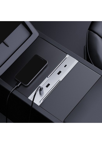 Tesla Model 3 2024 Highland Docking Station 80W Pd Typec Fast Charger USB Hub Uzantısı Geri Çekilebilir Kablo (Yurt Dışından) fırsatları