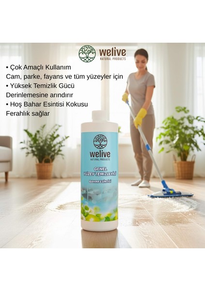 Bahar Genel Yüzey Temizleyici 1000 ml – Cam, Parke, Fayans için Çok Amaçlı Temizlik fiyatları