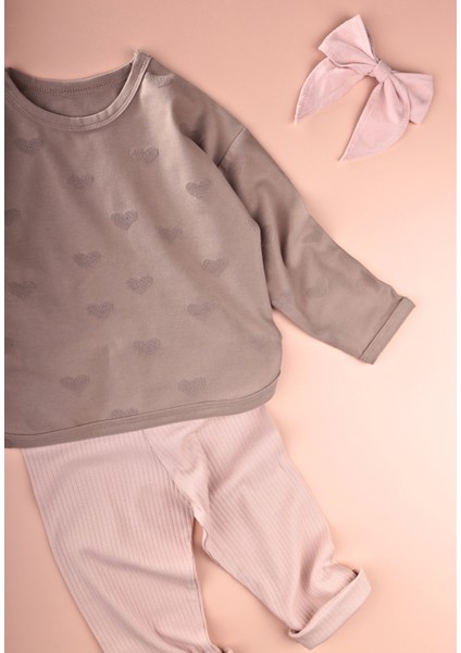 Uzun Kollu T-Shırt Takım 1-7 Yaş Vizon fırsatları