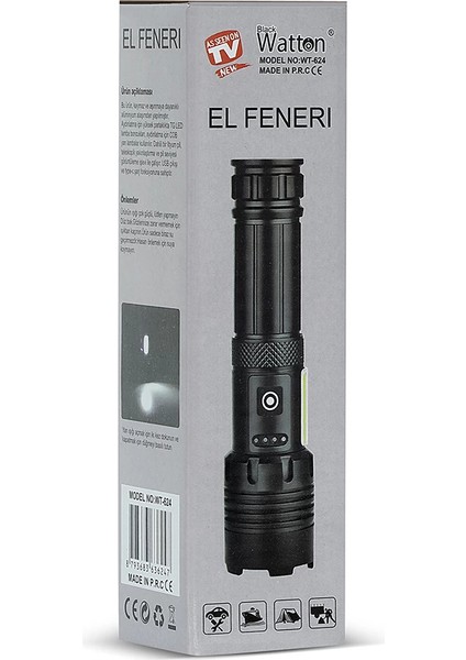 7 Mod Tx6 Powerbank El Feneri WT-624 modelleri