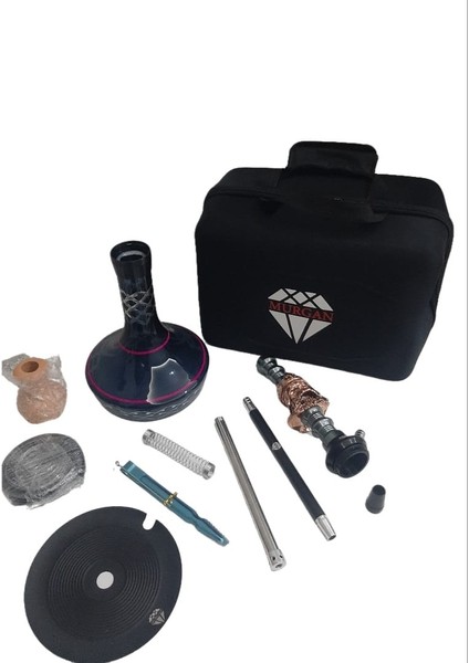 Bavul Çantalı Fügüranlı Nargile Takımı + Kilitli Sistem + Bavul Çantalı + Gizli Tahliye+Üstün Performans+Bol.duman+Ful.set.tam Takım.