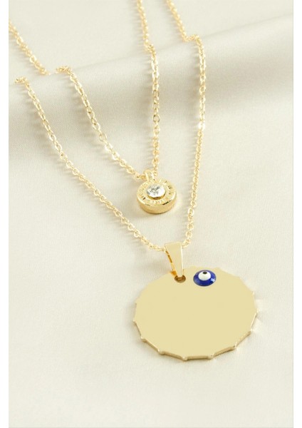 Ieg Köşeli Isim Yazılabilir Boş Plaka Ikili Kolye