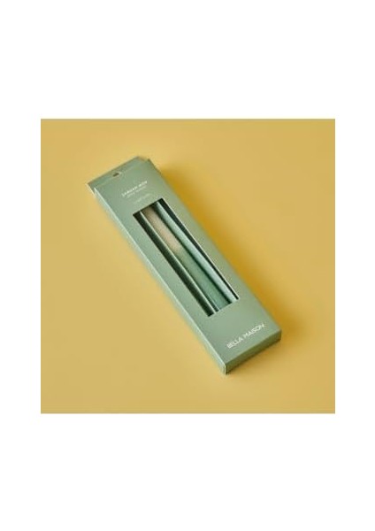 Hill Şamdan 3&apos;lü Mum Yeşil (25X2 Cm)