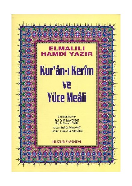 Kuranı Kerim ve Yüce Meali Orta Boy (Sarı)