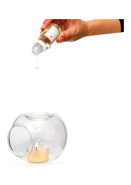 Üfleme Cam Buhurdanlık ve Tealıght Seti