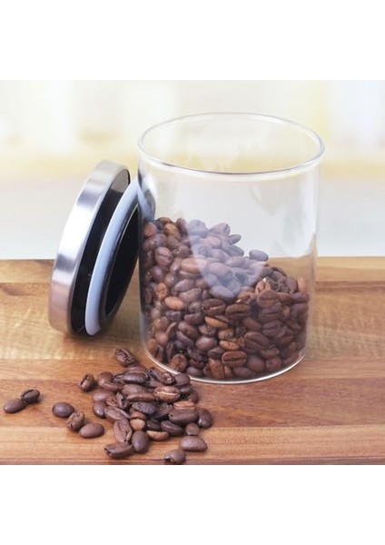 300 ml Vakumlu Metal Kapaklı Borosilikat Cam Kavanoz (8.5CM*10CM) 1 Adet modelleri