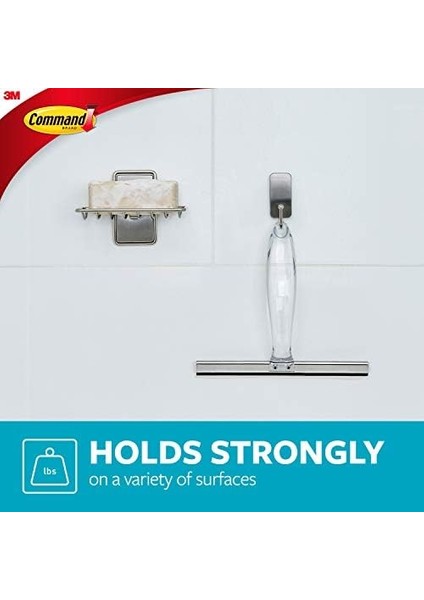 Banyo Duşu ve Küçük, Suya Dayanıklı Yapışkanlı, Nikel, 1 Lb Kapasiteli, 1 Silecek, 1 Kanca, 2 Şerit, BATH32-SS-ES Suya Dayanıklı Şeritli Duş Sileceği, /nikel fiyatları