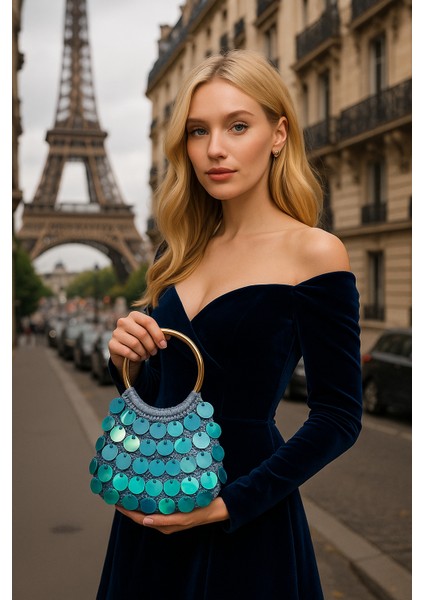 Pullu, Payetli Çanta. Düğün, Nişan, Şık Geceler Için Ideal