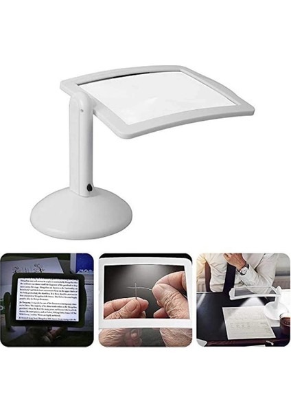 3x 360 Derece Döndürme Ekranlı, Çok Fonksiyonlu Masaüstü Büyüteç 3x fırsatları