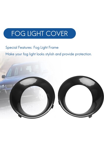 2pcs Araba Sisli Işık Kapağı Döşeme Sürüş Sürüş Işığı Izgara Kaplamaları Için Bmw X3 E83 Lci 2007-2010 51113423789 51113423790 (Yurt Dışından) fiyatları